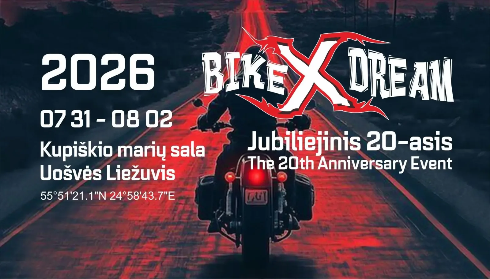 Bike X Dream 2026 – jubiliejinis 20-asis baikerių festivalis!