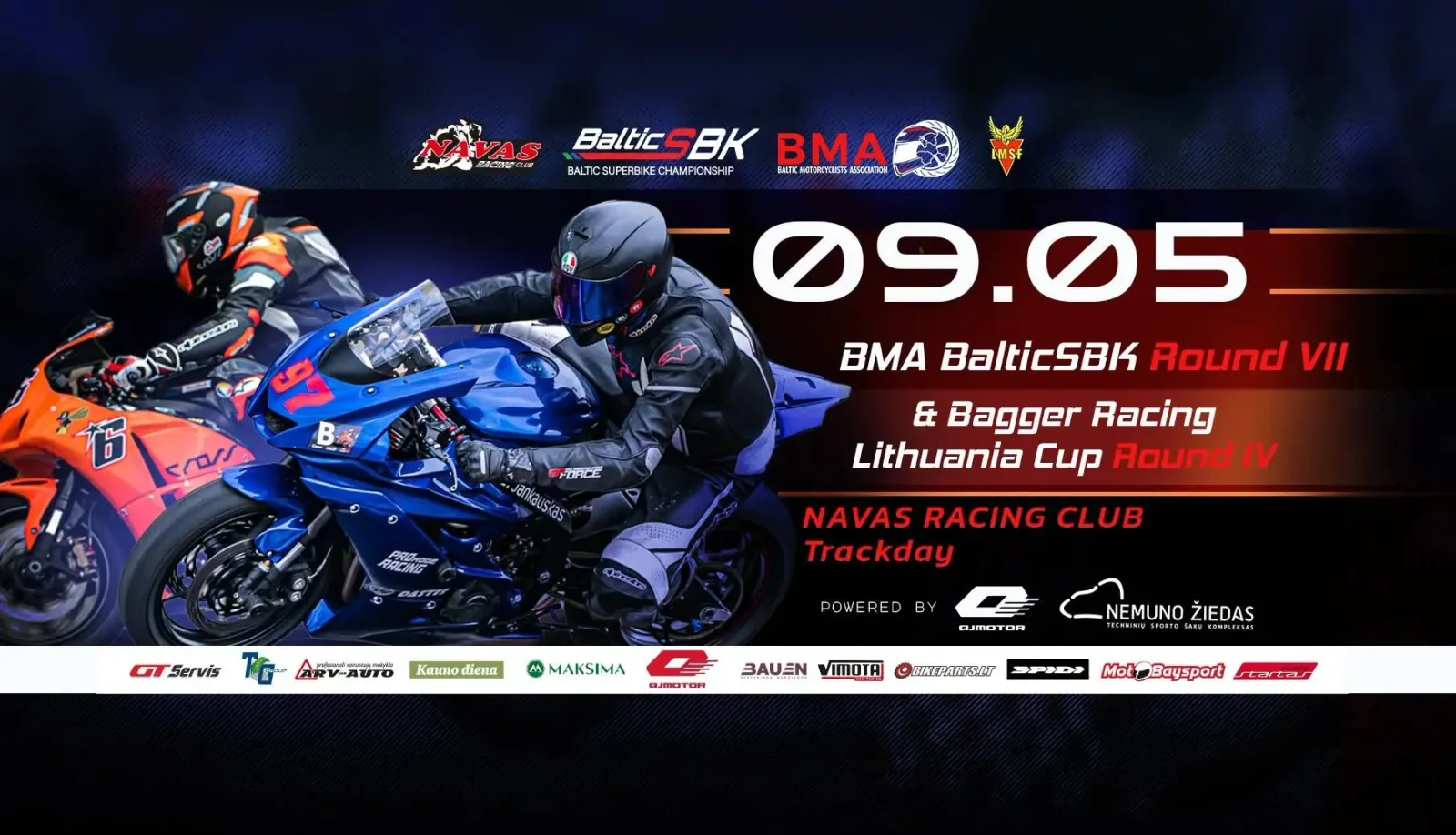 Navas Racing Club Track Day & BMA BalticSBK VII etapas & Bagger Racing Lithuania Cup IV etapas