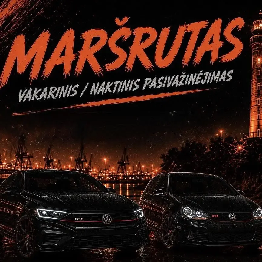 MARŠRUTAS – vakarinis/naktinis pasivažinėjimas