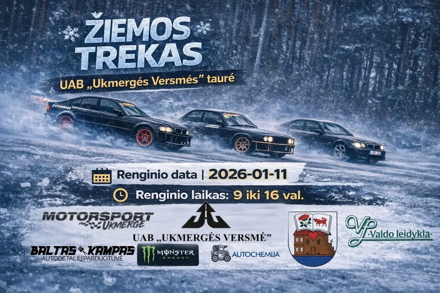 ŽIEMOS TREKAS "UAB UKMERGĖS VERSMĖS" TAUREI LAIMĖTI