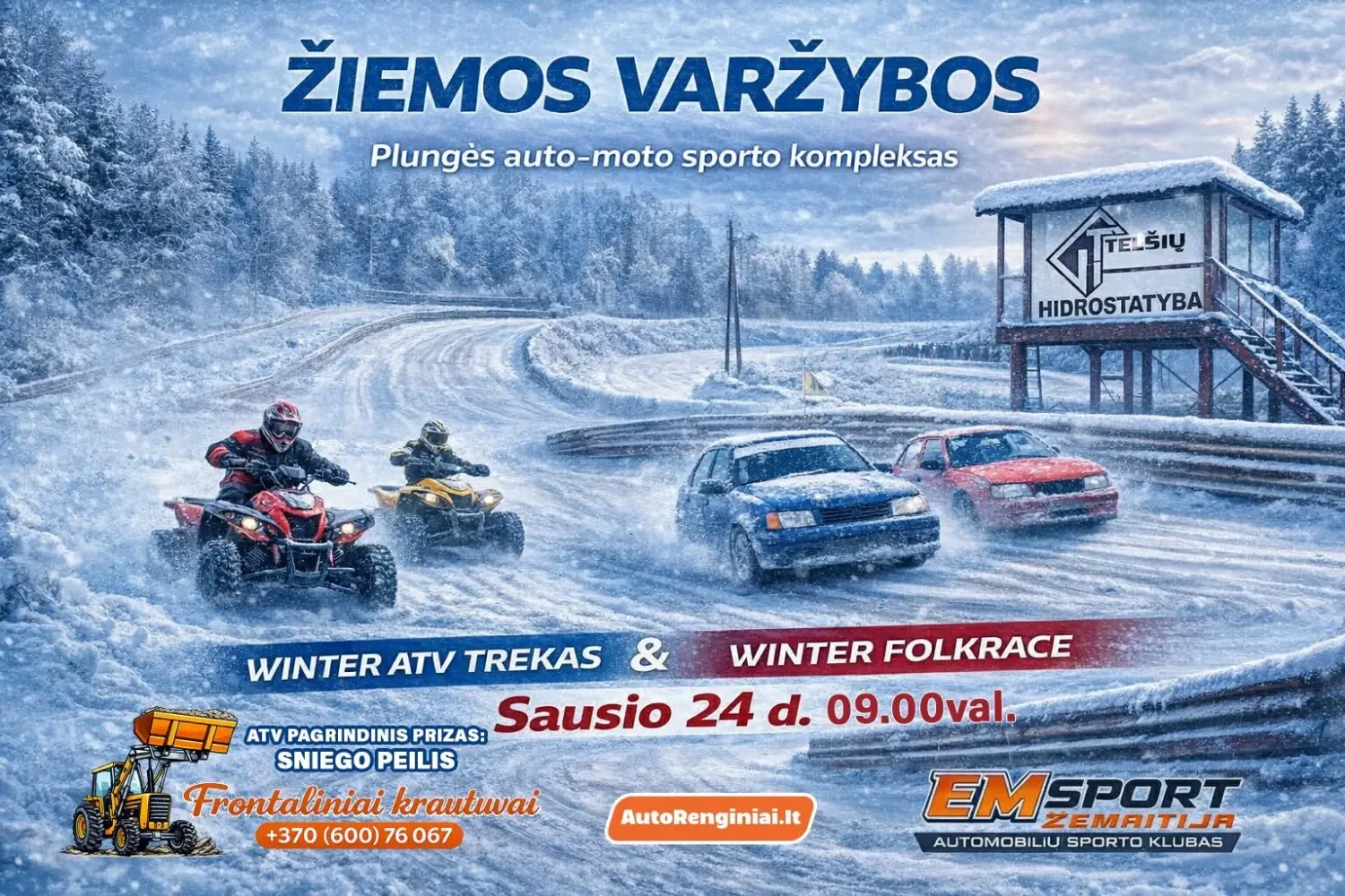 Winter ATV & Folkrace varžybos Plungėje