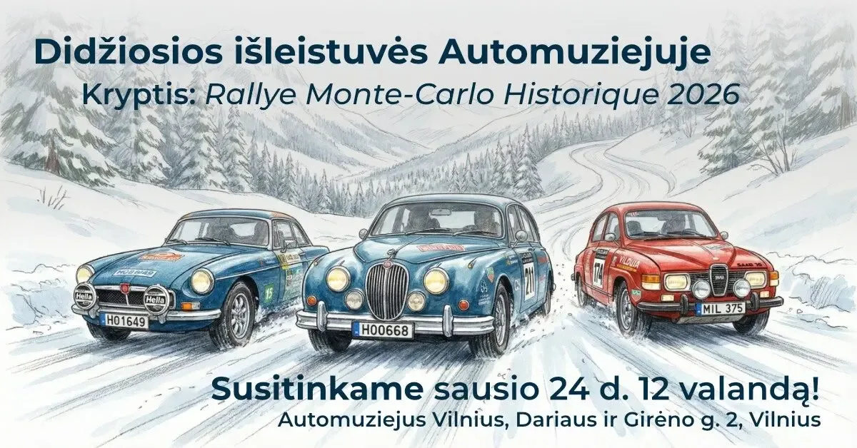 Lietuviškų ekipažų išlydėtuvės į Monte-Carlo Historique ralį