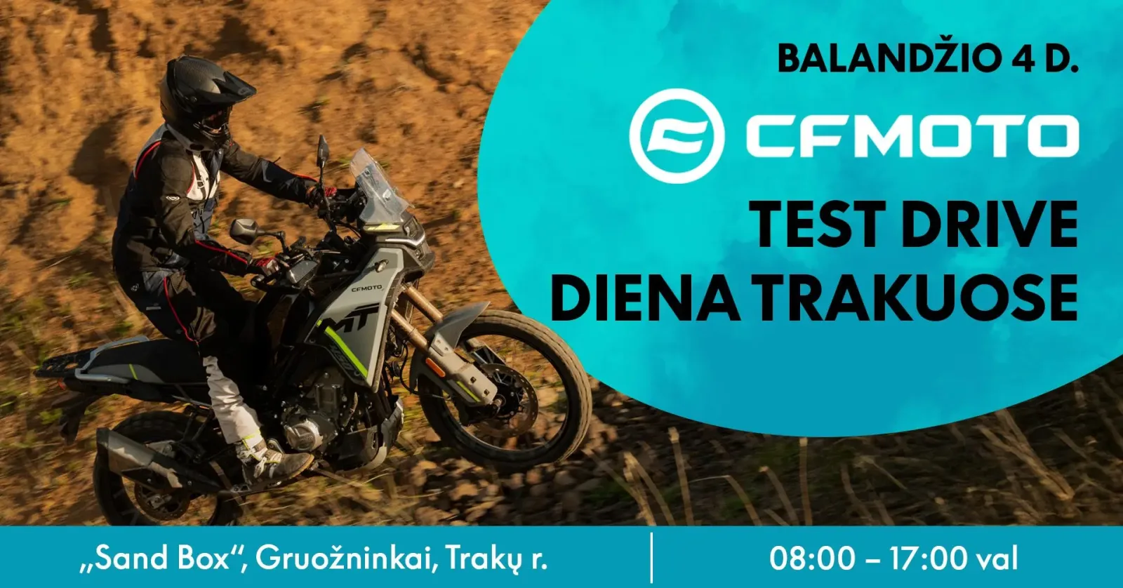 CFMOTO TEST drive diena Trakuose