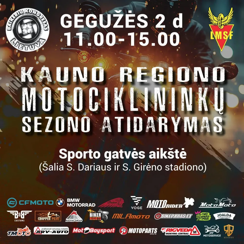 Motociklininkų sezono atidarymas 2026-05-02
