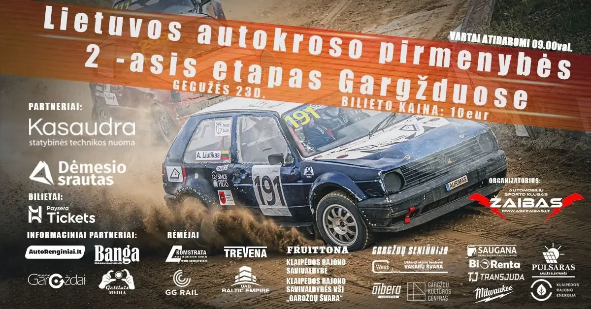 Autokroso pirmenybių etapas - Gargždai