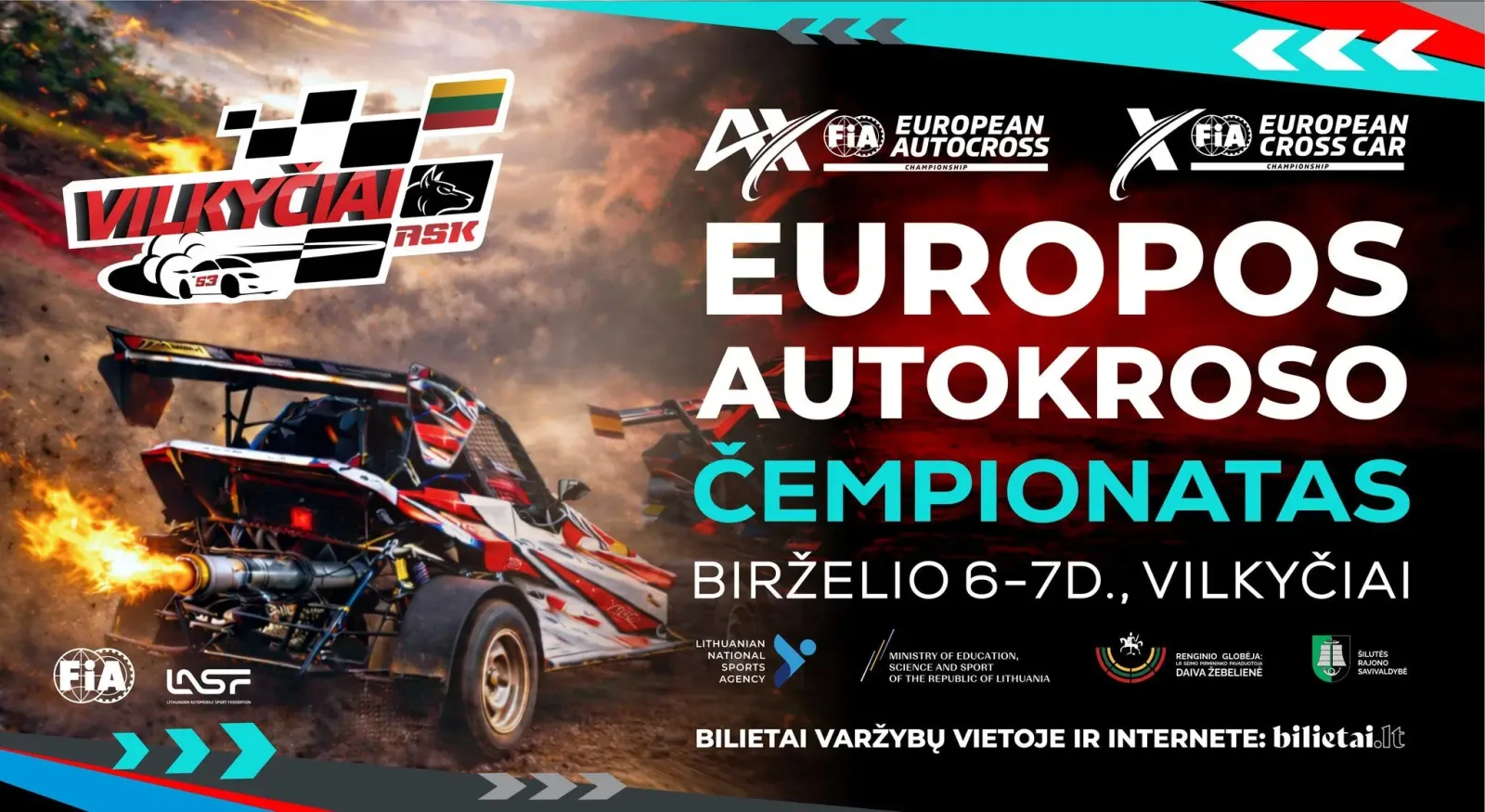 FIA Europos Autokroso ir Cross car Čempionatų 3 etapai Vilkyčiuose