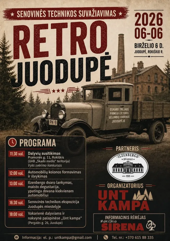 Senovinės technikos suvažiavimas "Retro Juodupė 2026"