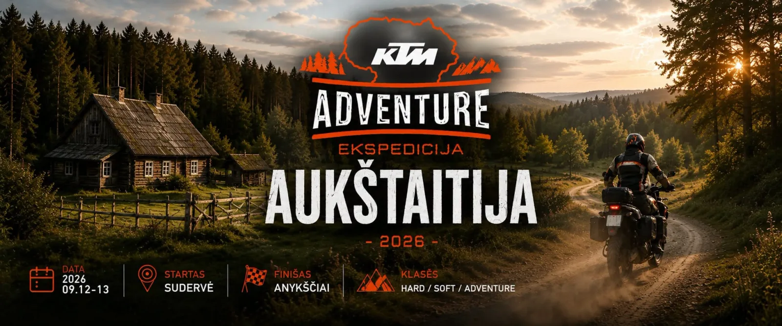 KTM Adventure ekspedicija Aukštaitija 2026