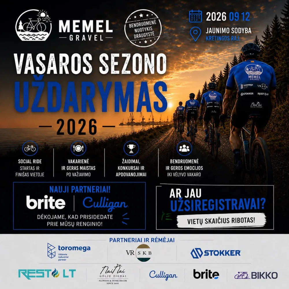 Memel Gravel vasaros sezono uždarymas 2026