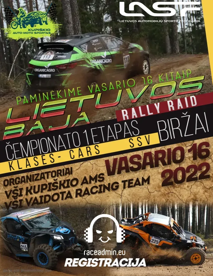 NUKELTA!!!! 2022 m. Lietuvos Baja čempionato I etapas