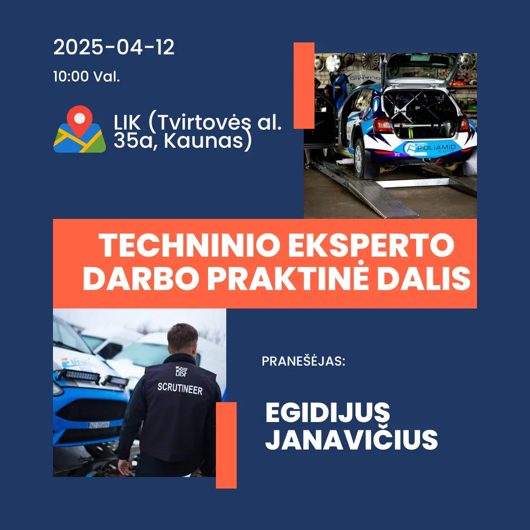 Techninio eksperto darbo praktinė dalis