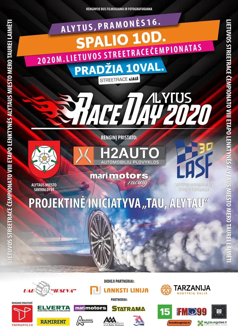 „Race Day Alytus 2020“. Lietuvos Street Race čempionato finalas