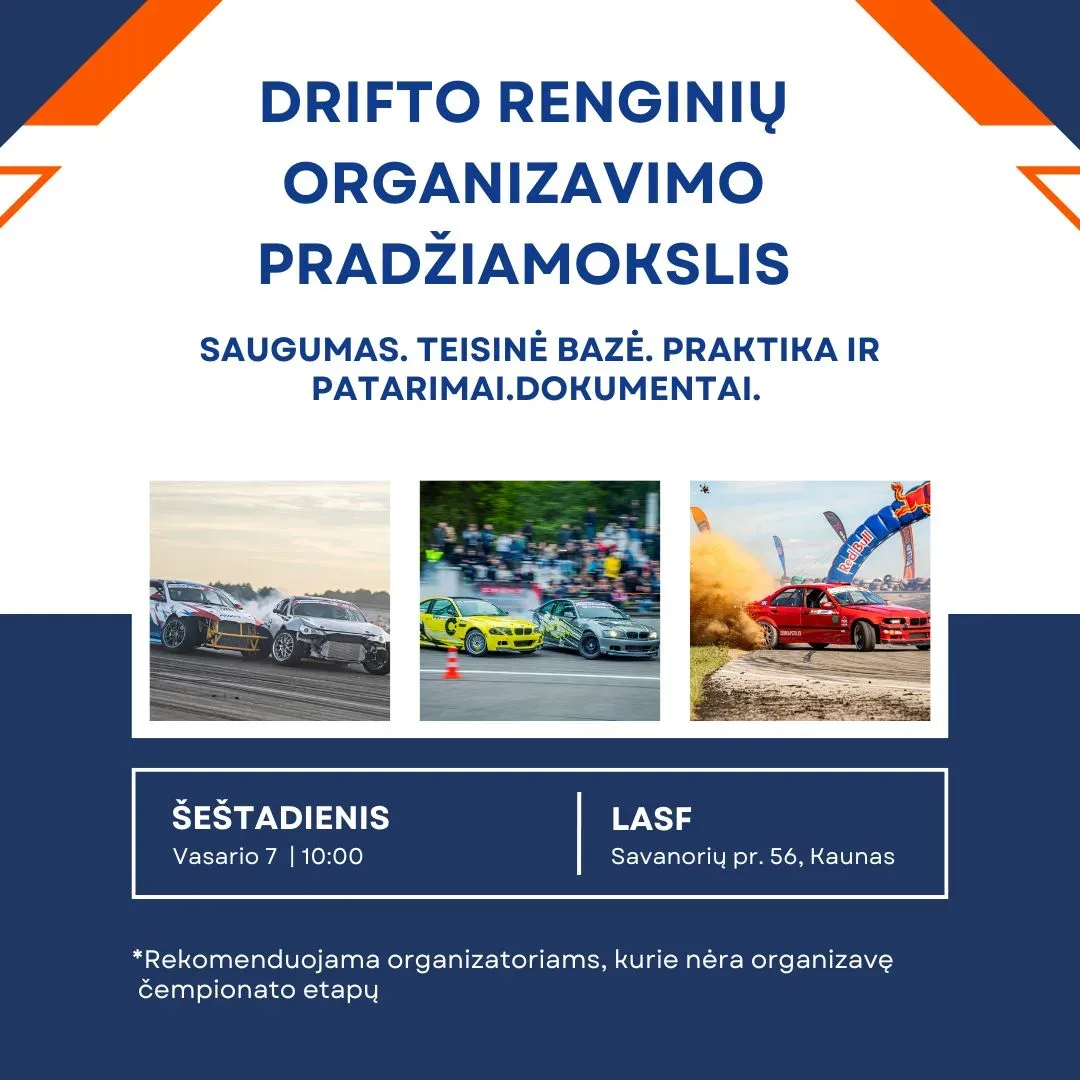 Drifto renginių organizavimo pradžiamokslis
