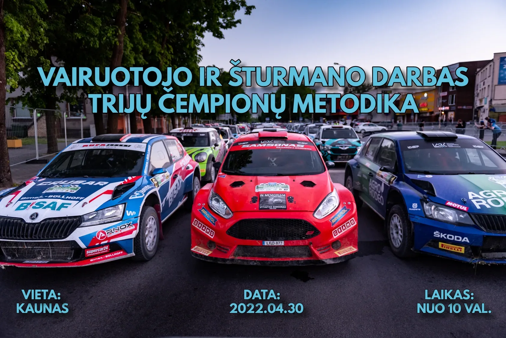 Vairuotojo ir šturmano darbas - trijų čempionų metodika