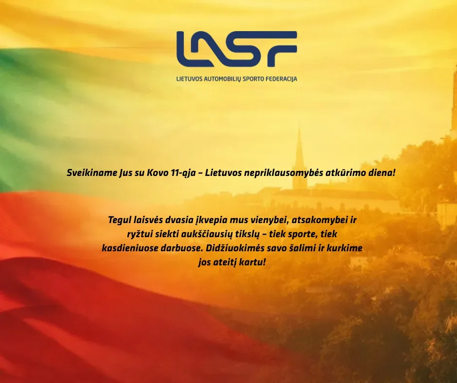 Sveikiname Jus su kovo 11-ąja - Lietuvos nepriklausomybės atkūrimo diena!