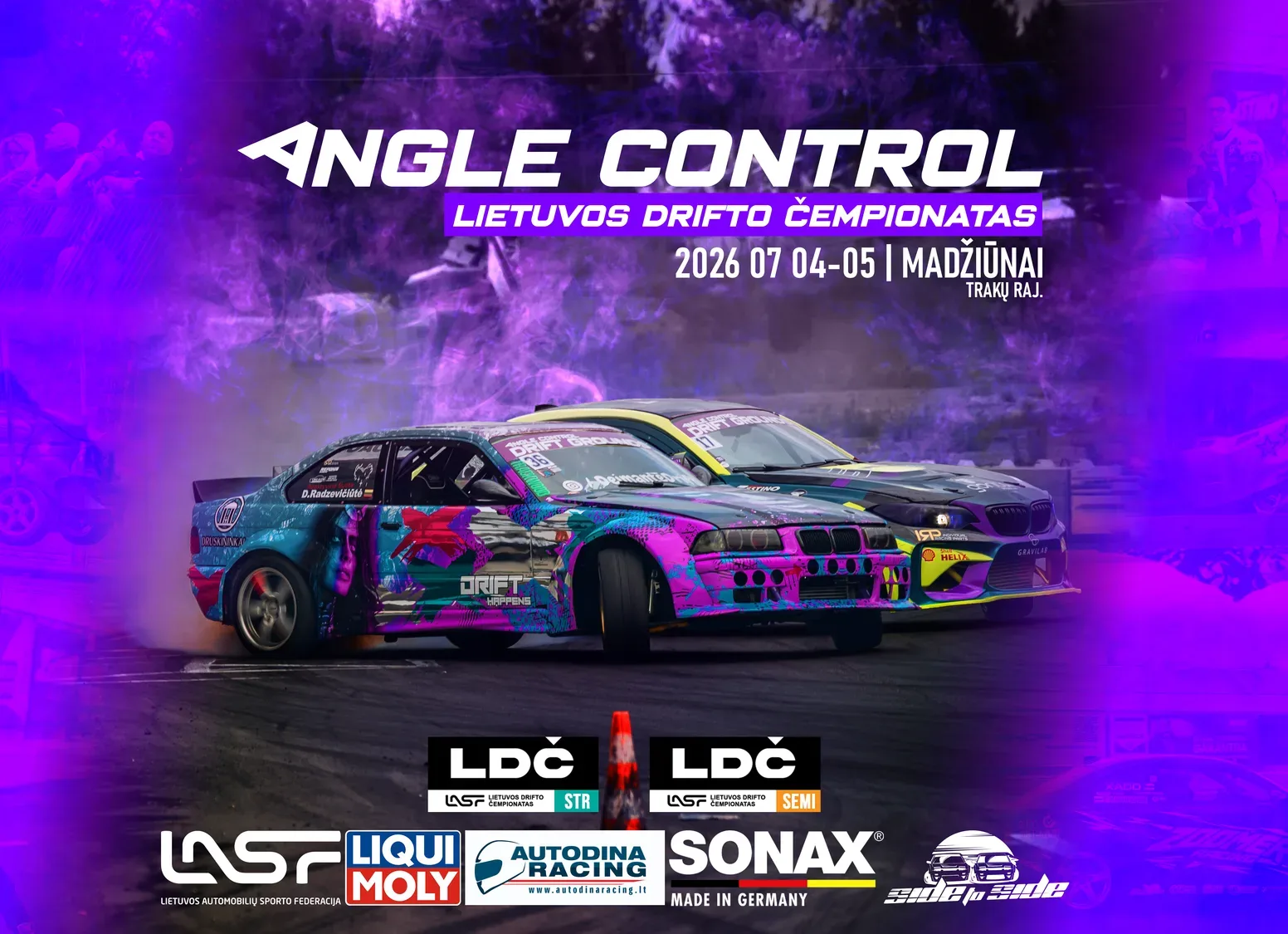 2026 m. Lietuvos drifto SEMI-PRO, STREET lygos čempionatų III etapas "Angle Control"