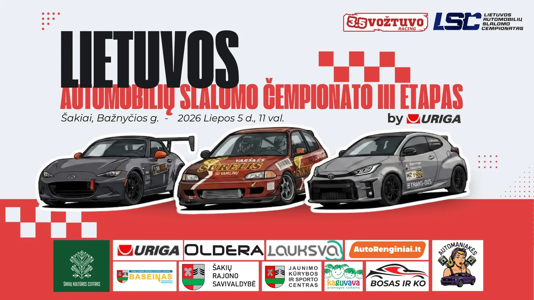 2026 m. Lietuvos automobilių Slalomo čempionato III etapas by Uriga